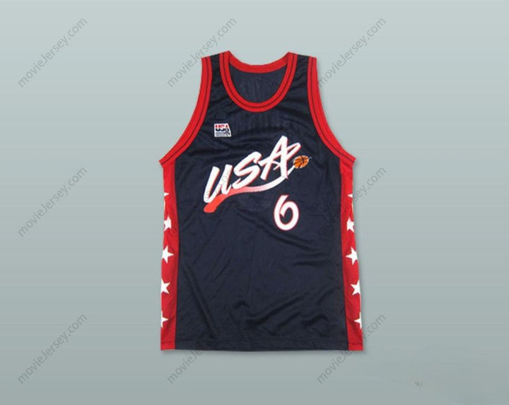 CUSTOM ANY Name Number 1996 PENNY HARDAWAY 6 USA TEAM AWAY BASKETBALL JERSEY Top Stitched S-6XL