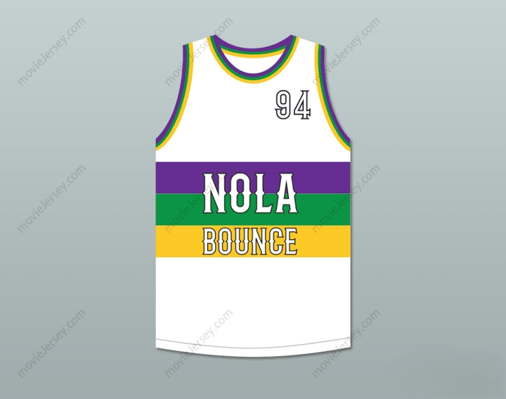 CUSTOM ANY Name Number MAGNOLIA SHORTY 94 NOLA BOUNCE WHITE BASKETBALL JERSEY Top Stitched S-6XL