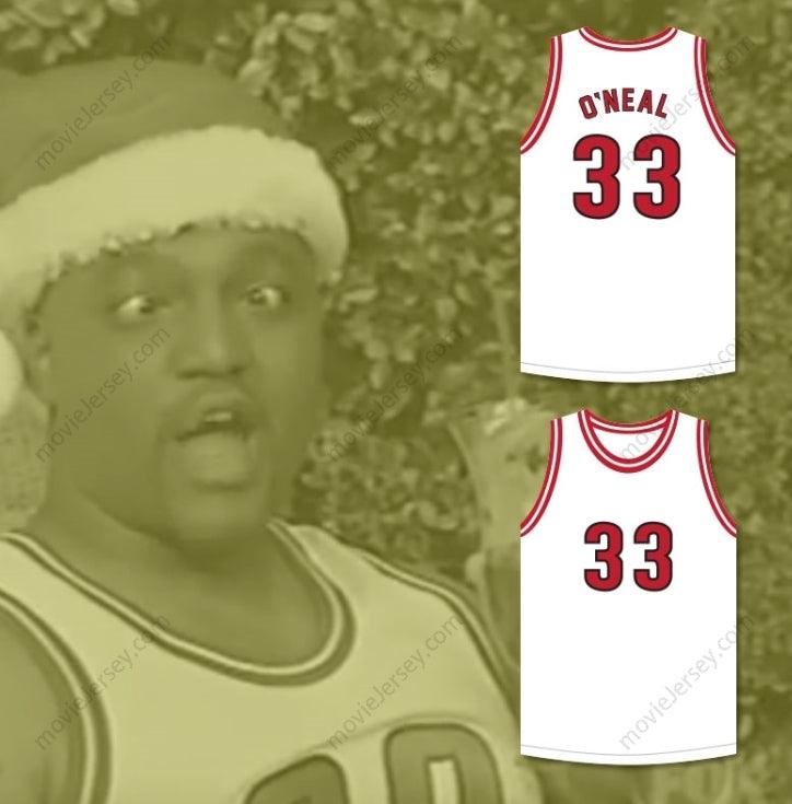 CUSTOM ANY Name Number SHAQUILLE O'NEAL 33 CHRISTMAS SPECIAL BASKETBALL JERSEY SHAQ AND THE FORMER SKIT MADTV Top Stitched S-6XL