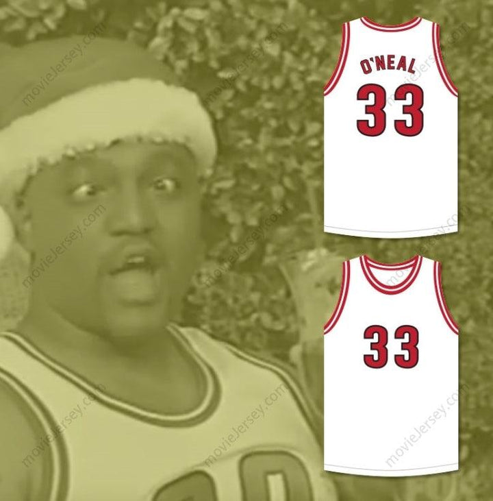 CUSTOM ANY Name Number SHAQUILLE O'NEAL 33 CHRISTMAS SPECIAL BASKETBALL JERSEY SHAQ AND THE FORMER SKIT MADTV Top Stitched S-6XL