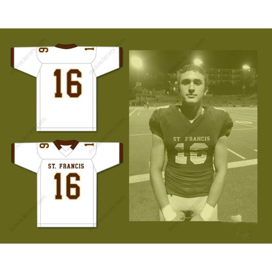 CUSTOM ANY Name Number GREG DULCICH 16 SAINT FRANCIS HIGH SCHOOL GOLDEN KNIGHTS Football Jersey Top Stitched S-6XL
