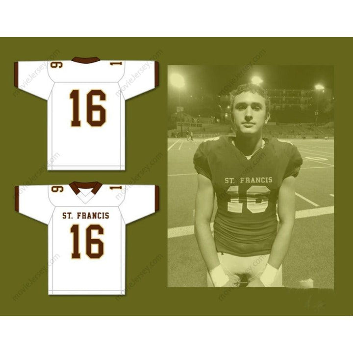 CUSTOM ANY Name Number GREG DULCICH 16 SAINT FRANCIS HIGH SCHOOL GOLDEN KNIGHTS Football Jersey Top Stitched S-6XL
