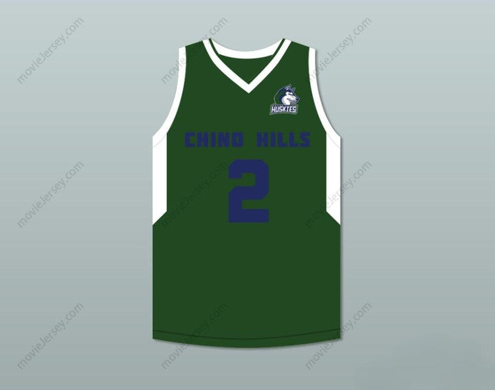 CUSTOM ANY Name Number LONZO BALL 2 CHINO HILLS HUSKIES GREEN BASKETBALL JERSEY WITH PATCH Top Stitched S-6XL