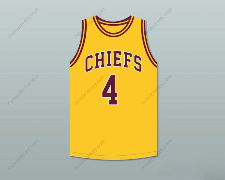 CUSTOM ANY Name Number JOE DUMARS 4  CENTRAL HIGH SCHOOL CHIEFS YELLOW GOLD BASKETBALL JERSEY 1 Top Stitched S-6XL