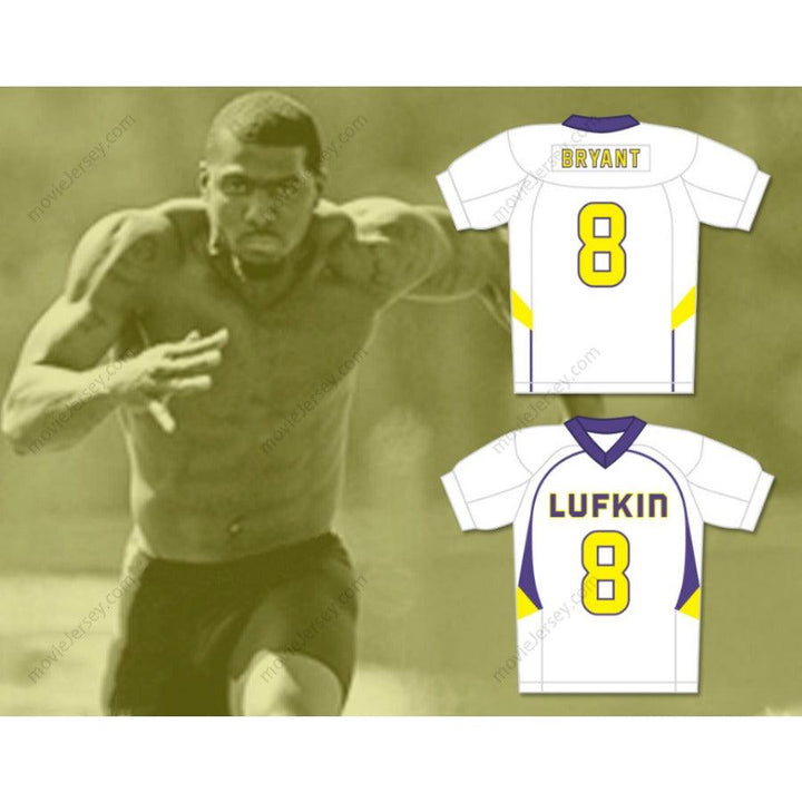 CUSTOM ANY Name Number DEZ BRYANT 8 LUFKIN HIGH SCHOOL PANTHERS AWAY FOOTBALL JERSEY Top Stitched S-6XL