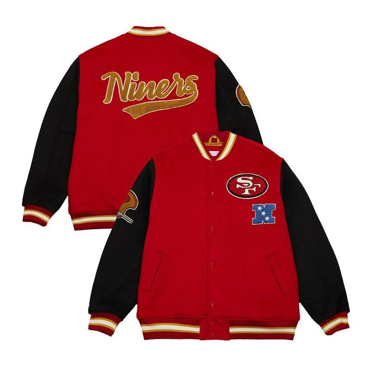 College Jacket Men’s San Francisco 49ers Team Legacy Varsity Jacket Red/black