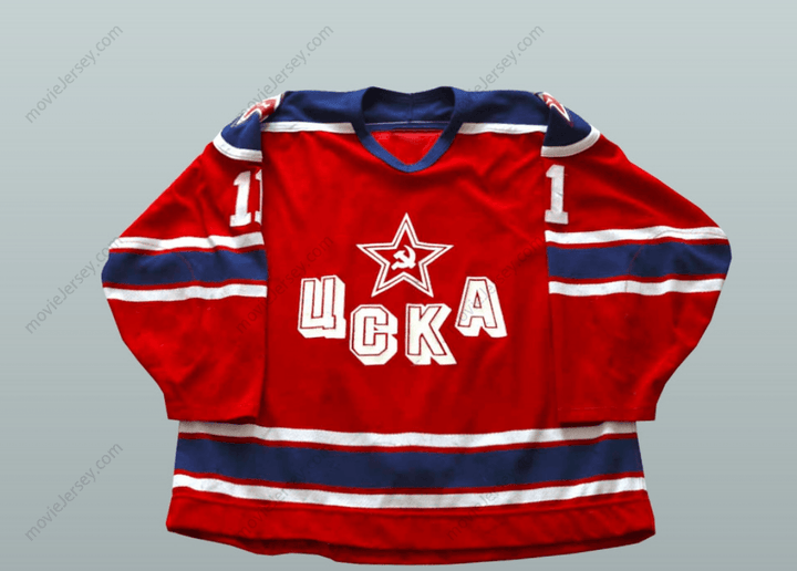 Custom Any Name Number Evgeny Davydov Central Red Army Hockey Jersey Top Stitched S-6XL