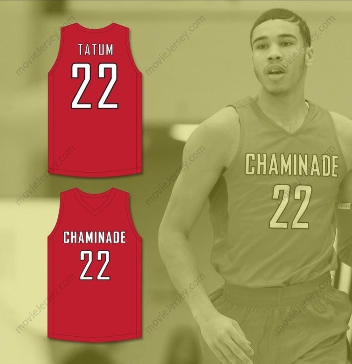 CUSTOM ANY Name Number JAYSON TATUM 22 CHAMINADE COLLEGE PREPARATORY SCHOOL RED DEVILS RED BASKETBALL JERSEY 2 Top Stitched S-6XL