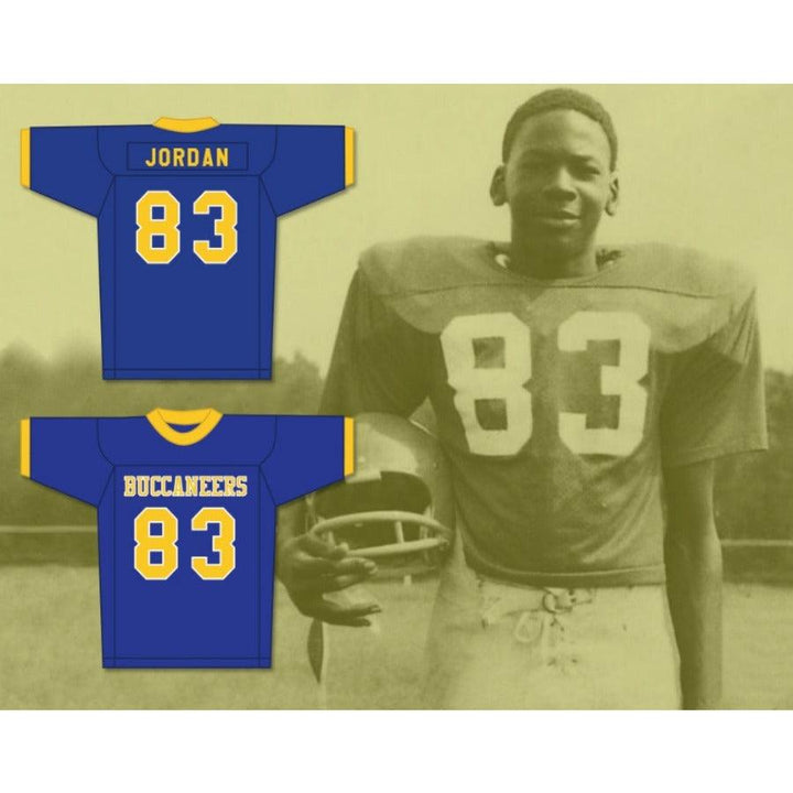 CUSTOM ANY Name Number BUCCANEERS BLUE MICHAEL JORDAN 83 Football Jersey Top Stitched S-6XL