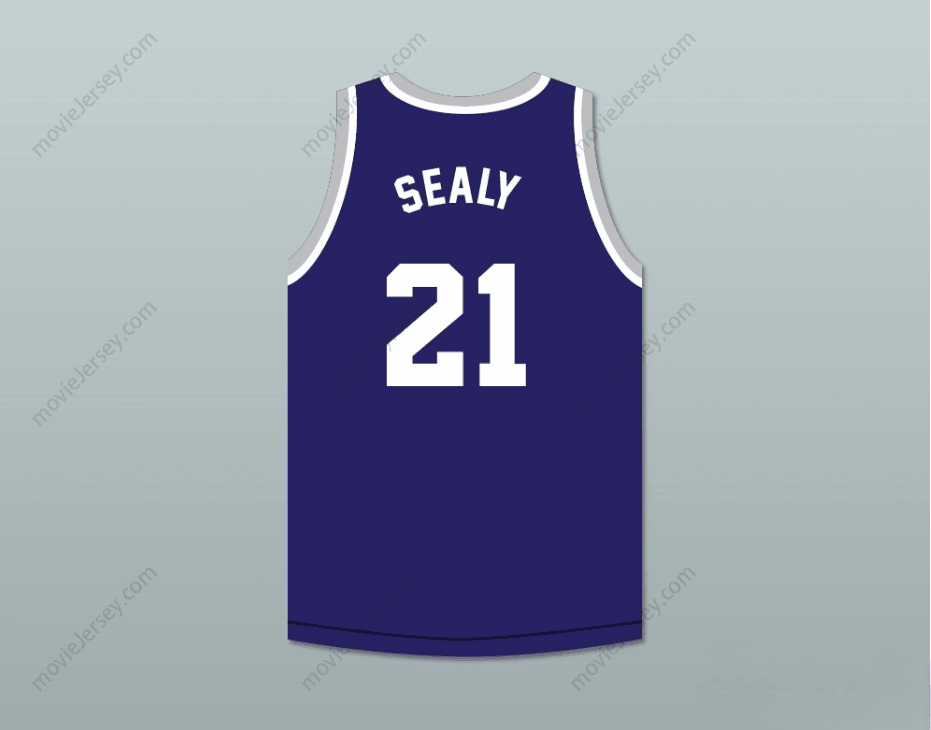 CUSTOM ANY Name Number MALIK SEALY 21 ST. NICHOLAS OF TOLENTINE HIGH SCHOOL NAVY BLUE BASKETBALL JERSEY Top Stitched S-6XL