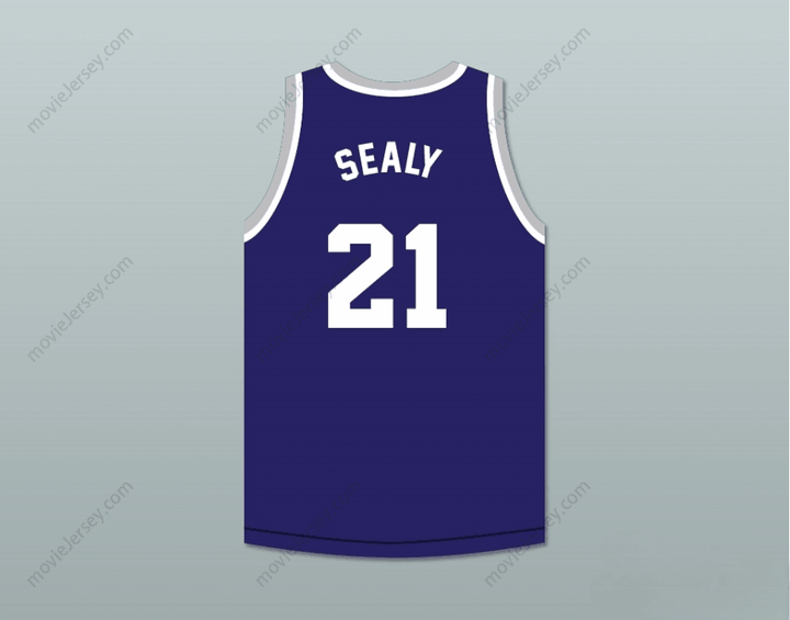CUSTOM ANY Name Number MALIK SEALY 21 ST. NICHOLAS OF TOLENTINE HIGH SCHOOL NAVY BLUE BASKETBALL JERSEY Top Stitched S-6XL