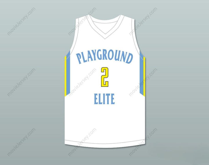 CUSTOM ANY Name Number PLAYER 2 PLAYGROUND ELITE  WHITE BASKETBALL JERSEY Top Stitched S-6XL