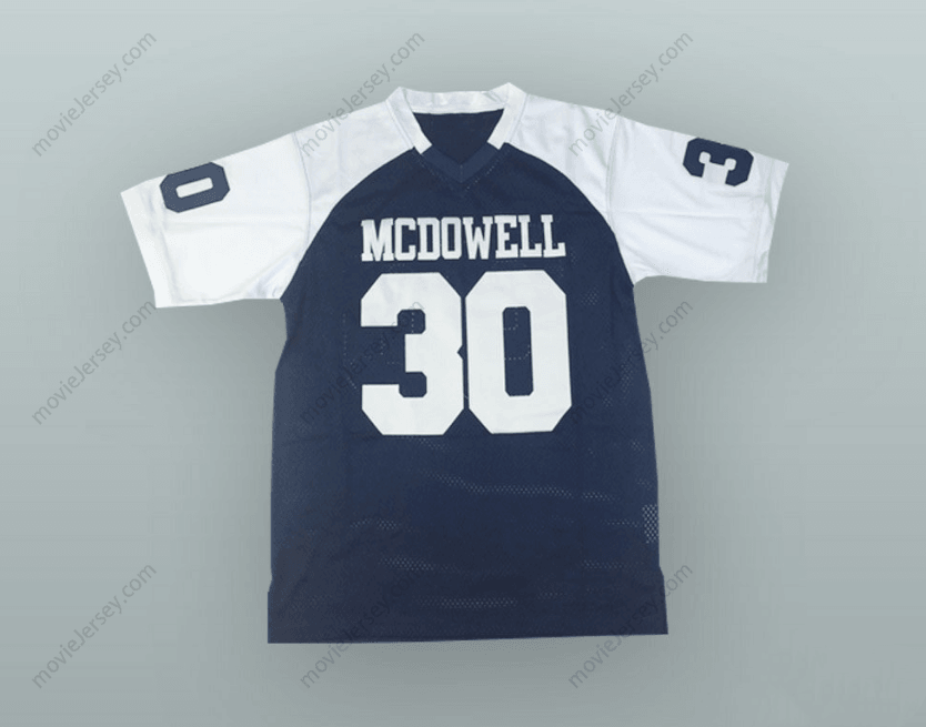 CUSTOM ANY Name Number JAMES CONNER 30 MCDOWELL HIGH SCHOOL TROJANS NAVY BLUE FOOTBALL JERSEY Top Stitched S-6XL