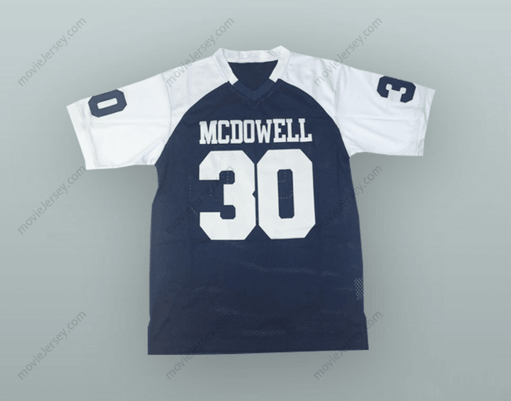 CUSTOM ANY Name Number JAMES CONNER 30 MCDOWELL HIGH SCHOOL TROJANS NAVY BLUE FOOTBALL JERSEY Top Stitched S-6XL