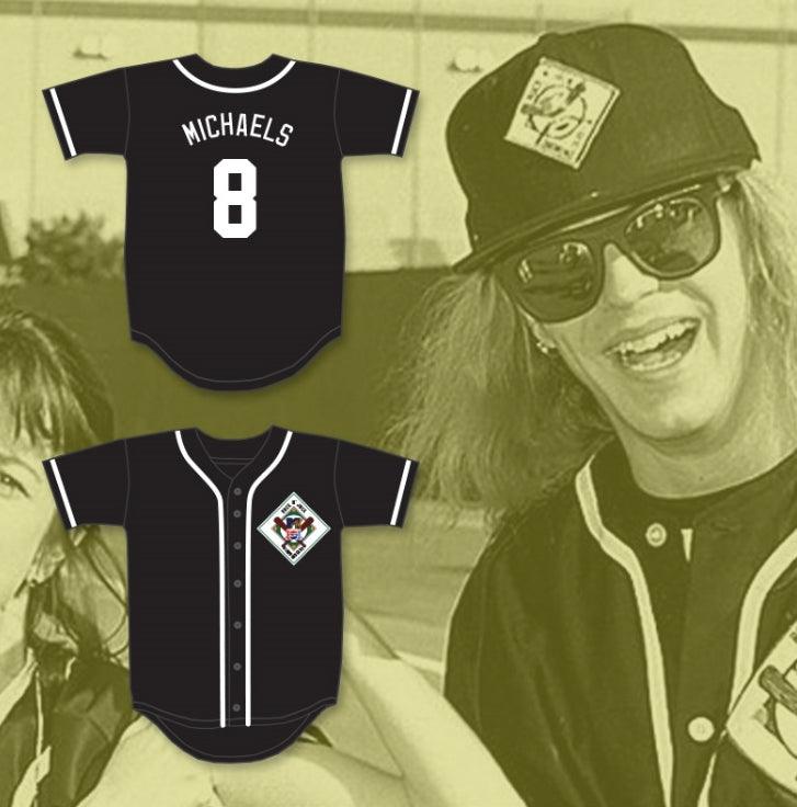 Custom Any Name Number BRET MICHAELS 8 AARDVARKS BASEBALL JERSEY 1ST ANNUAL ROCK N' JOCK DIAMOND DERBY Top Stitched S-6XL