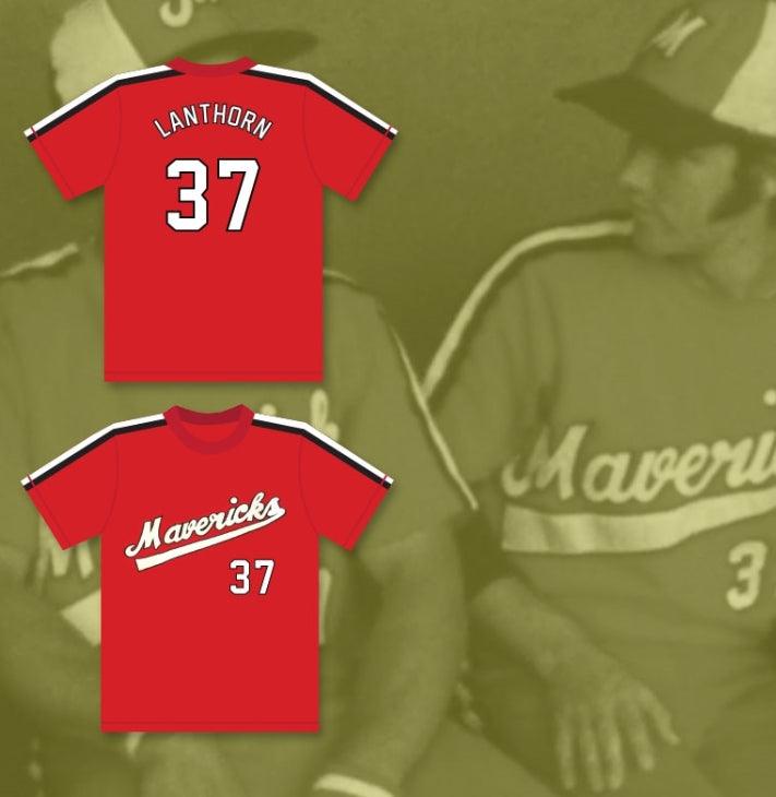Custom Any Name Number GENE LANTHORN 37   RED BASEBALL JERSEY THE BATTERED BASTARDS OF BASEBALL Top Stitched S-6XL