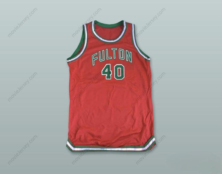 CUSTOM ANY Name Number FULTON 40 ORANGE BASKETBALL JERSEY 1 Top Stitched S-6XL