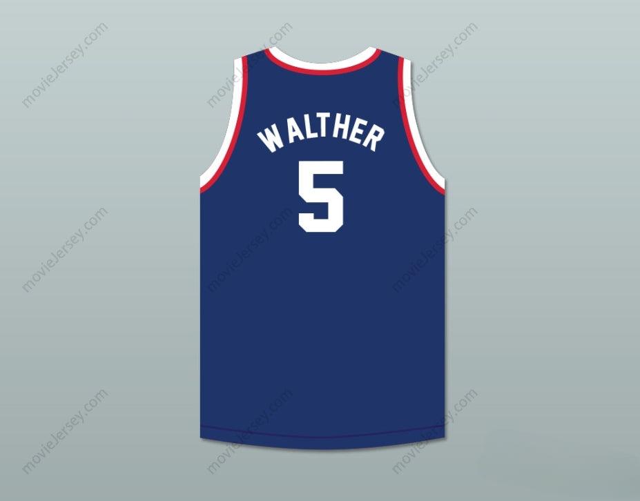 CUSTOM ANY Name Number PAUL WALTHER 5  OLYMPIANS BLUE BASKETBALL JERSEY Top Stitched S-6XL
