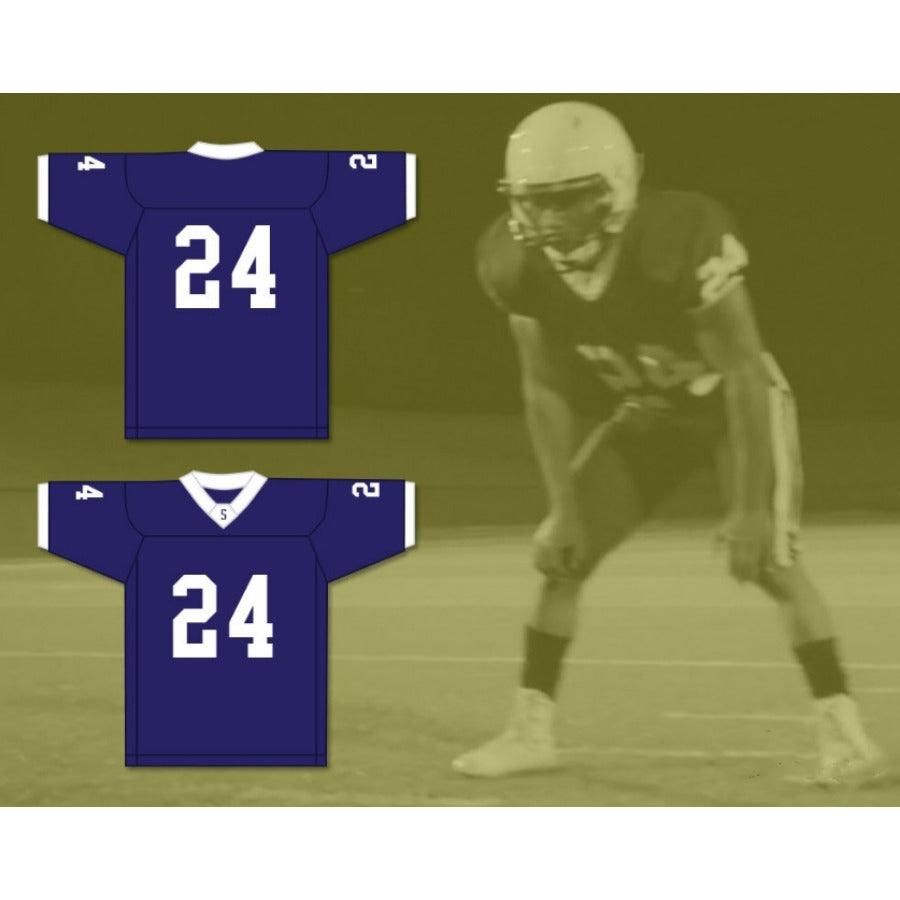 CUSTOM ANY Name Number BENNY ROBINSON 24 SAINTS HIGH SCHOOL NAVY BLUE Football Jersey Top Stitched S-6XL