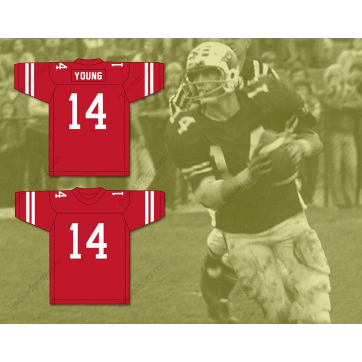 CUSTOM ANY Name Number STEVE YOUNG 14 GREENWICH HIGH SCHOOL CARDINALS Football Jersey Top Stitched S-6XL