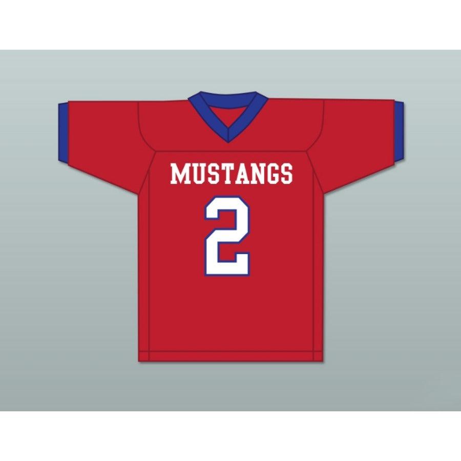 CUSTOM ANY Name Number LEE KPOGBA 2 PARKLAND HIGH SCHOOL MUSTANGS Football Jersey Top Stitched S-6XL