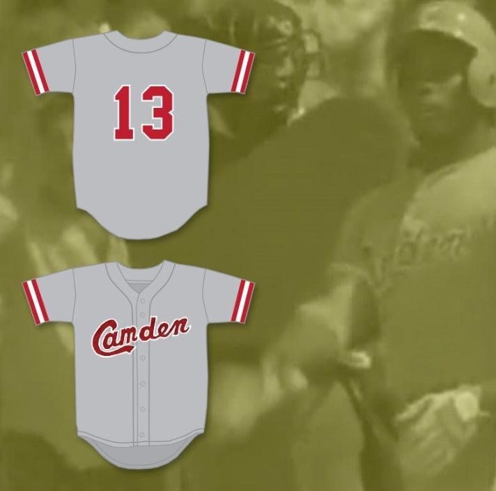 Custom Any Name Number RUDY 13 CAMDEN BRAVES GRAY BASEBALL JERSEY BREWSTER'S MILLIONS Top Stitched S-6XL