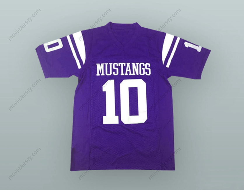 CUSTOM ANY Name Number JIMMY GAROPPOLO 10 ROLLING MEADOWS HIGH SCHOOL MUSTANGS PURPLE FOOTBALL JERSEY Top Stitched S-6XL