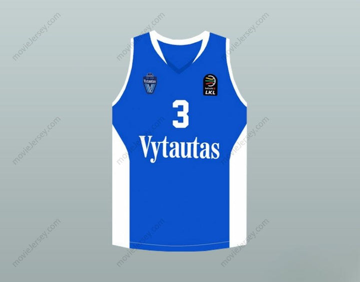 CUSTOM ANY Name Number LIANGELO BALL 3 LITHUANIA VYTAUTAS BLUE BASKETBALL JERSEY Top Stitched S-6XL