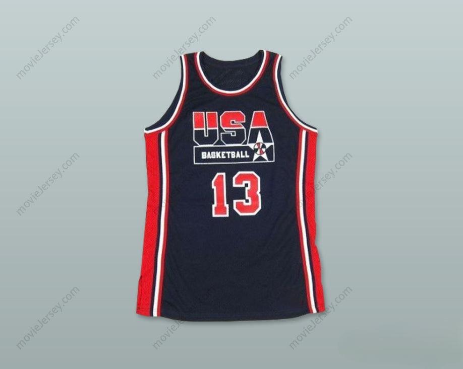 CUSTOM ANY Name Number 1992 CHRIS MULLIN 13 USA AWAY BASKETBALL JERSEY Top Stitched S-6XL