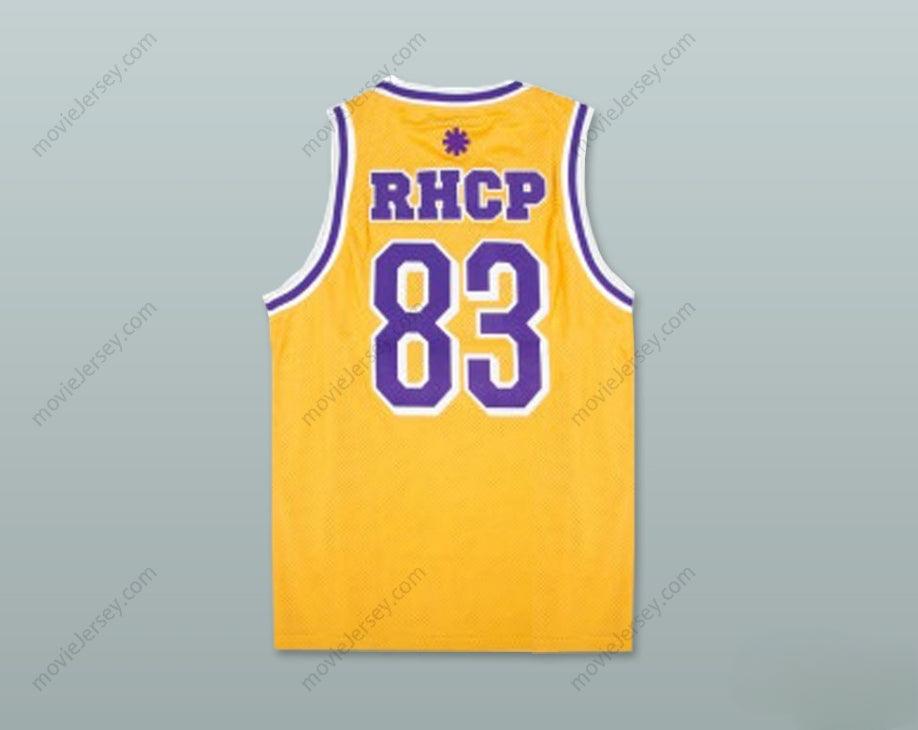 CUSTOM ANY Name Number RHCP 83 YELLOW BASKETBALL JERSEY Top Stitched S-6XL