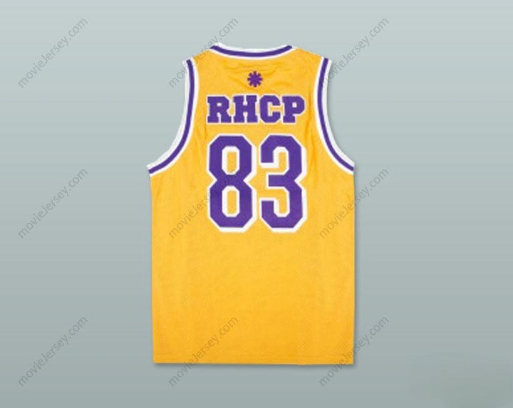 CUSTOM ANY Name Number RHCP 83 YELLOW BASKETBALL JERSEY Top Stitched S-6XL