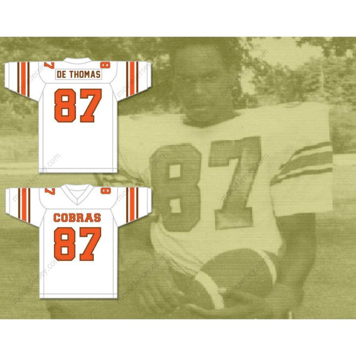 CUSTOM ANY Name Number DERRICK THOMAS 87 SOUTH MIAMI SENIOR HIGH SCHOOL COBRAS Football Jersey Top Stitched S-6XL