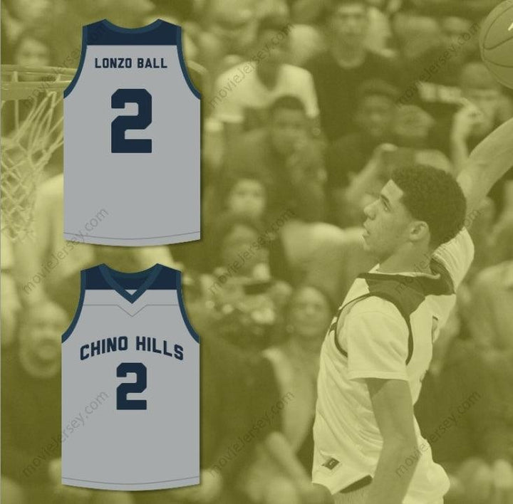 CUSTOM ANY Name Number LONZO BALL 2   HUSKIES GRAY BASKETBALL JERSEY Top Stitched S-6XL
