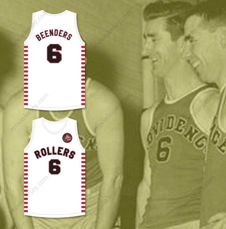 CUSTOM ANY Name Number HANK BEENDERS 6 PROVIDENCE STEAMROLLERS WHITE BASKETBALL JERSEY WITH PATCH 1 Top Stitched S-6XL