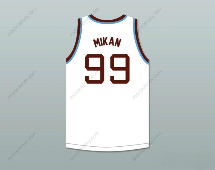 CUSTOM ANY Name Number GEORGE MIKAN 99 JOLIET CATHOLIC HIGH SCHOOL HILLTOPPERS WHITE BASKETBALL JERSEY 1 Top Stitched S-6XL