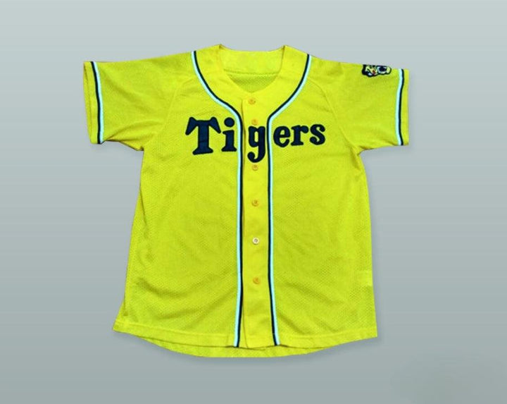 Custom Any Name Number HANSHIN TIGERS YELLOW BASEBALL JERSEY WITH PATCH Top Stitched S-6XL