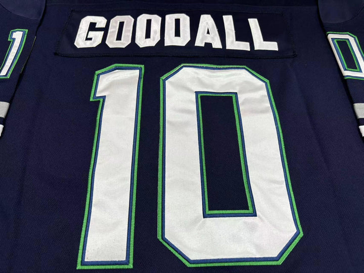 Custom Any Name Number WHL LEGEND GLEN GOODALL 10 SEATTLE T-BIRDS HOCKEY JERSEY Top Stitched S-6XL