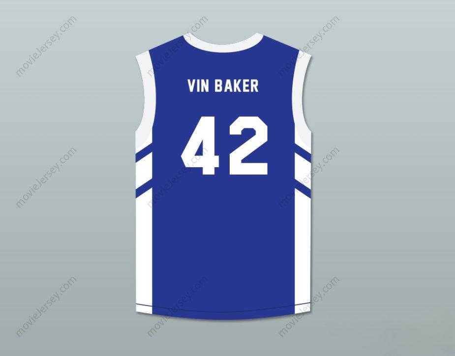 CUSTOM ANY Name Number VIN BAKER 42 BLUE BASKETBALL JERSEY DENNIS RODMAN'S BIG BANG IN PYONGYANG Top Stitched S-6XL