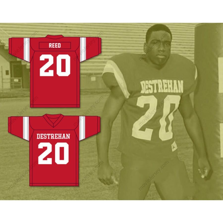 CUSTOM ANY Name Number ED REED 20 DESTREHAN HIGH SCHOOL FIGHTING WILDCATS FOOTBALL JERSEY Top Stitched S-6XL