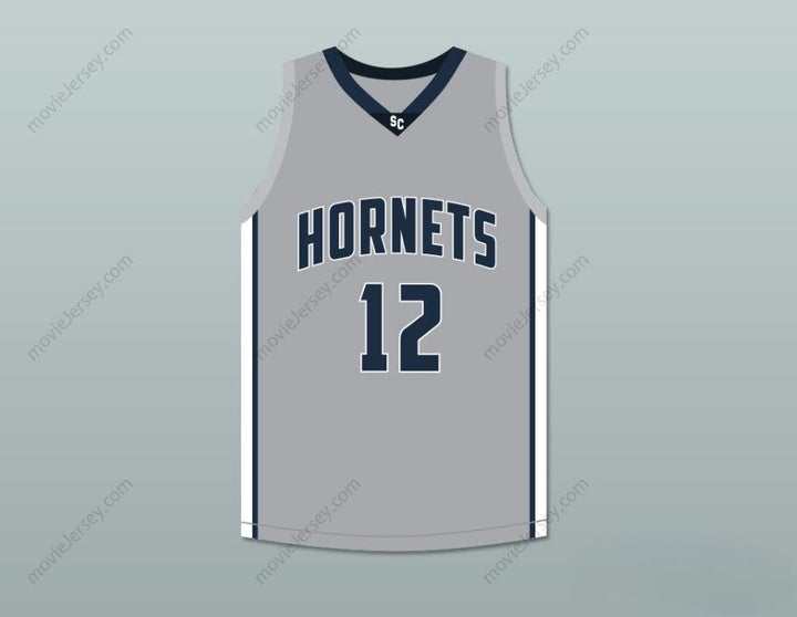 CUSTOM ANY Name Number JA MORANT 12   HORNETS GRAY BASKETBALL JERSEY 2 Top Stitched S-6XL