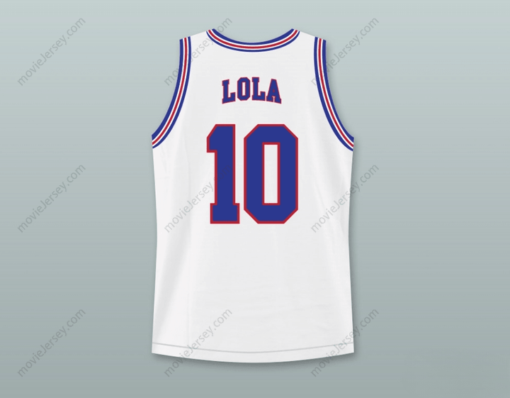 CUSTOM ANY Name Number LOLA BUNNY 10 TUNE SQUAD BASKETBALL JERSEY WITH SPACE JAM PATCH Top Stitched S-6XL