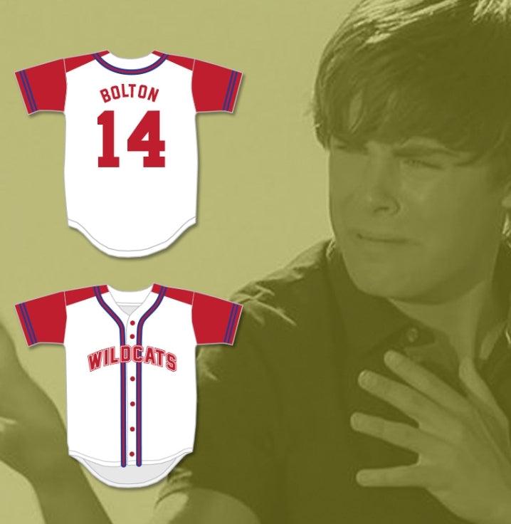 Custom Any Name Number TROY BOLTON 14 EAST HIGH SCHOOL WILDCATS BASEBALL JERSEY DESIGN 1 Top Stitched S-6XL