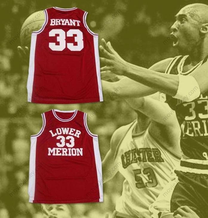 CUSTOM ANY Name Number  BRYANT LOWER MERION HIGH SCHOOL BASKETBALL JERSEY STITCH SEWN ANY SIZE Top Stitched S-6XL