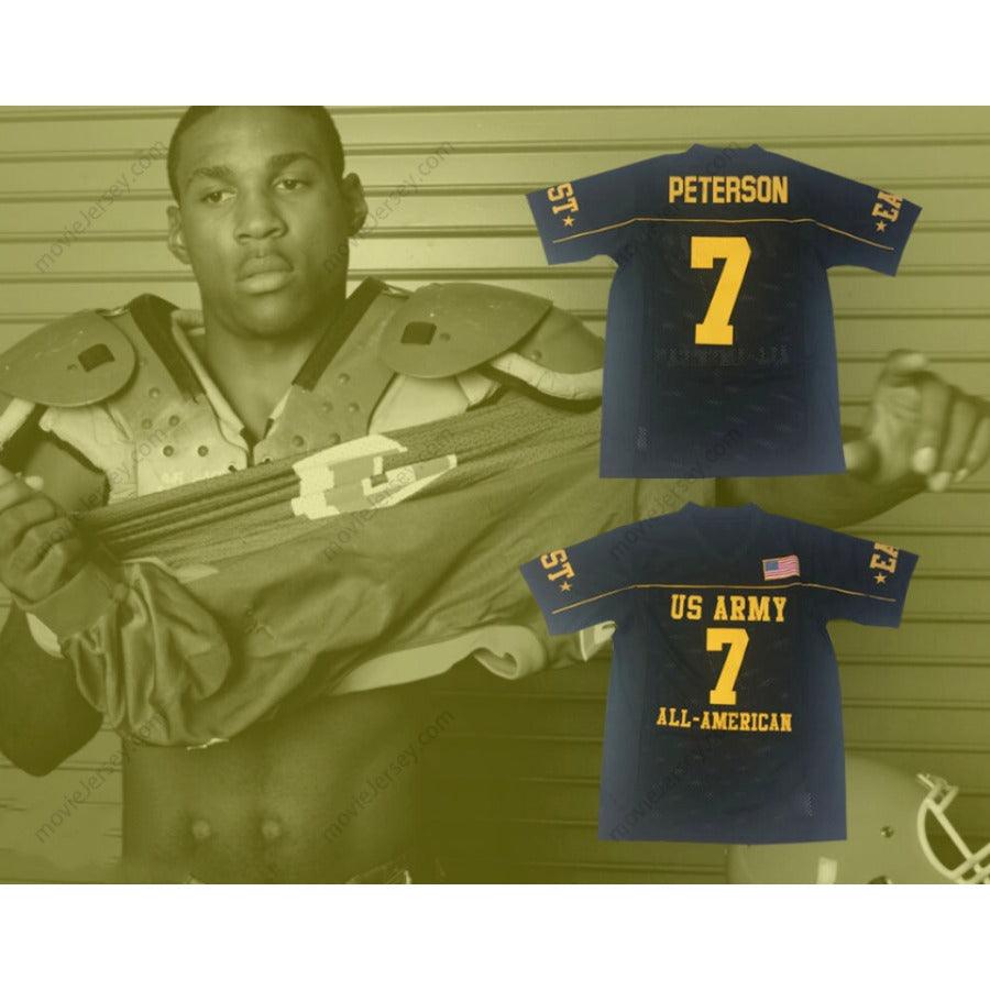 CUSTOM ANY Name Number PATRICK PETERSON 7 U.S. ARMY HIGH SCHOOL ALL-AMERICAN EAST BLACK FOOTBALL JERSEY Top Stitched S-6XL
