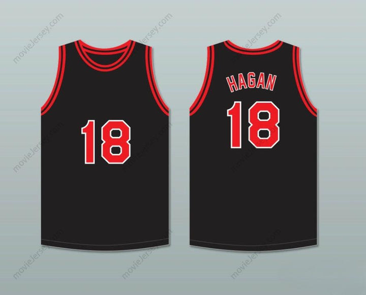 CUSTOM ANY Name Number CLIFF HAGAN 18 OWENSBORO HIGH SCHOOL RED DEVILS BLACK BASKETBALL JERSEY 1 Top Stitched S-6XL