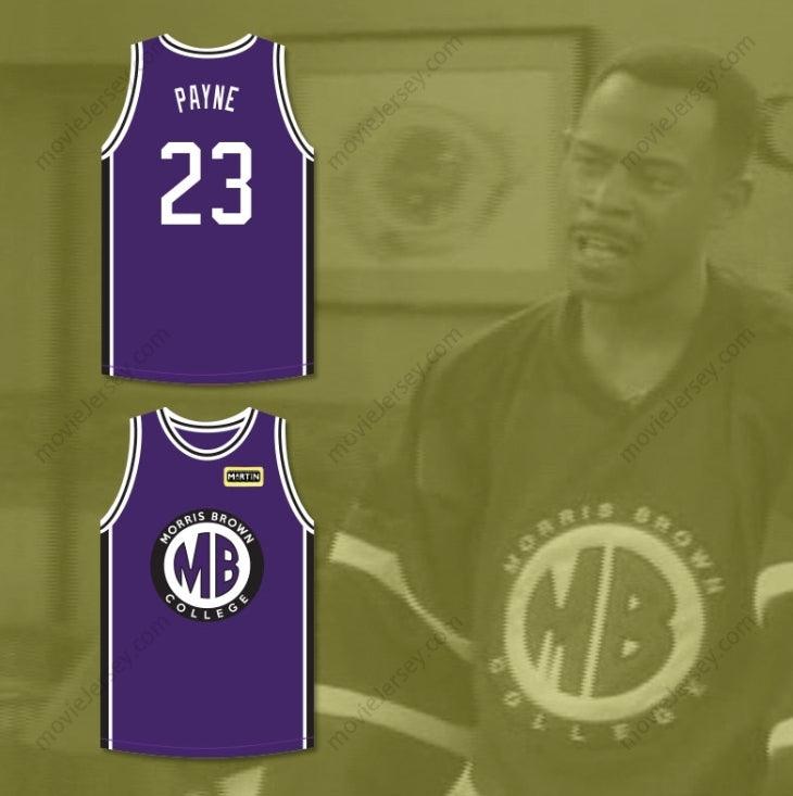 CUSTOM ANY Name Number MARTIN PAYNE 23 MORRIS BROWN COLLEGE PURPLE BASKETBALL JERSEY WITH MARTIN PATCH Top Stitched S-6XL