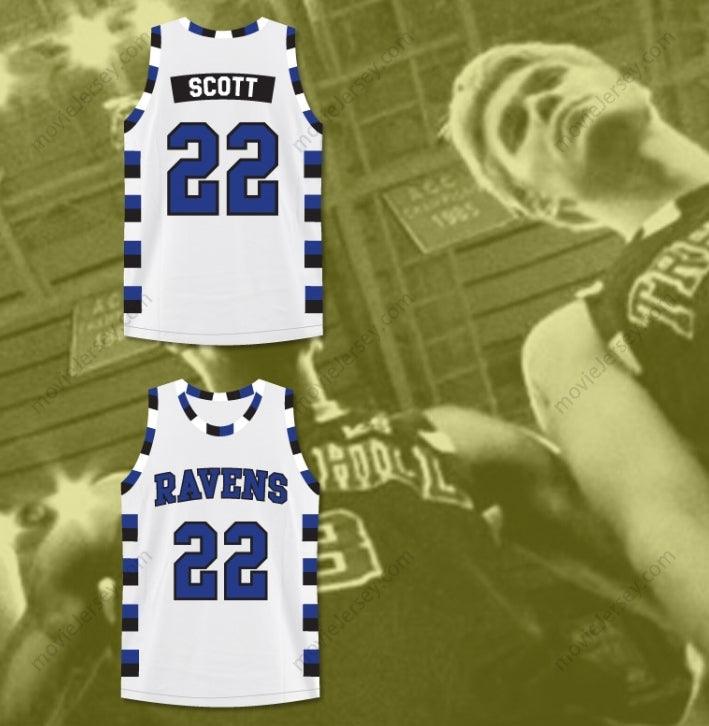 CUSTOM ANY Name Number LUCAS SCOTT 22 ONE TREE HILL RAVENS BASKETBALL JERSEY Top Stitched S-6XL