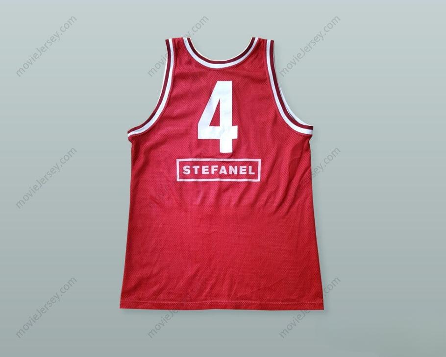 CUSTOM ANY Name Number DEJAN BODIROGA 4 STEFANEL MILANO BASKETBALL JERSEY Top Stitched S-6XL