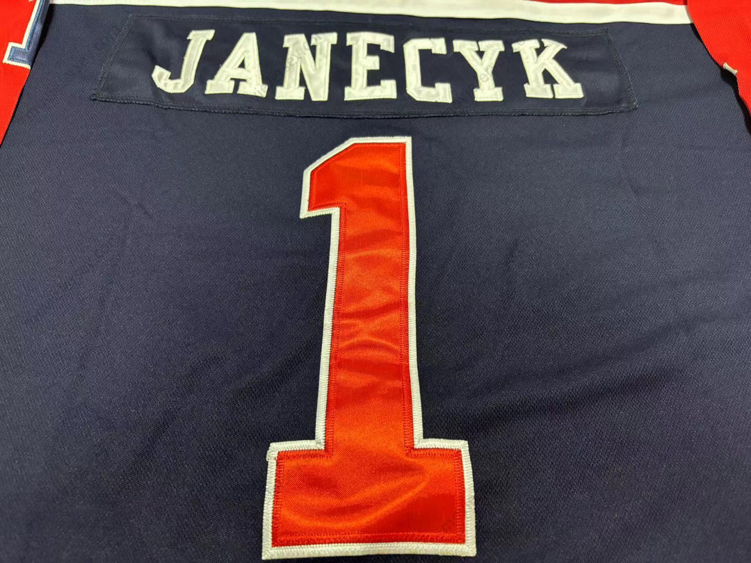 Custom Any Name Number BOB JANECYK NEW HAVEN NIGHTHAWKS HOCKEY JERSEYTop Stitched S-6XL