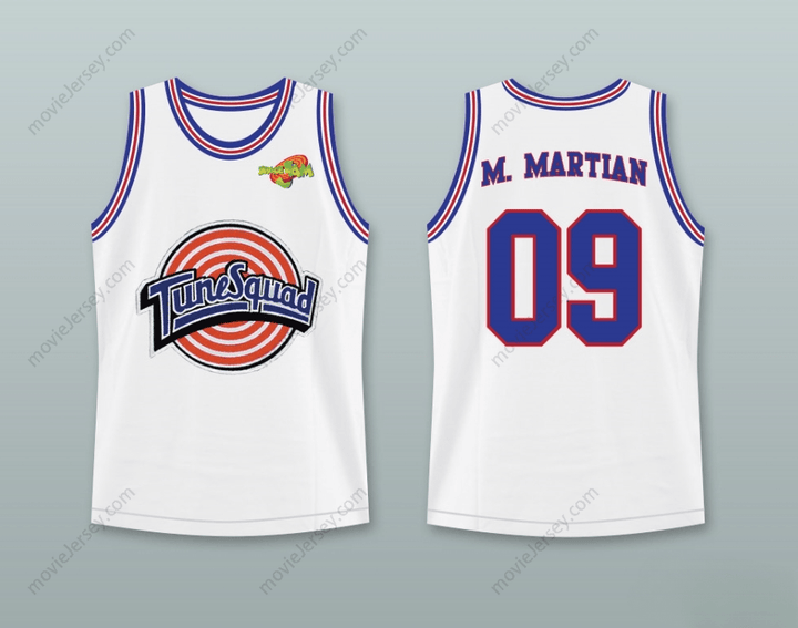 CUSTOM ANY Name Number MARVIN THE MARTIAN 09 TUNE SQUAD BASKETBALL JERSEY WITH SPACE JAM PATCH Top Stitched S-6XL